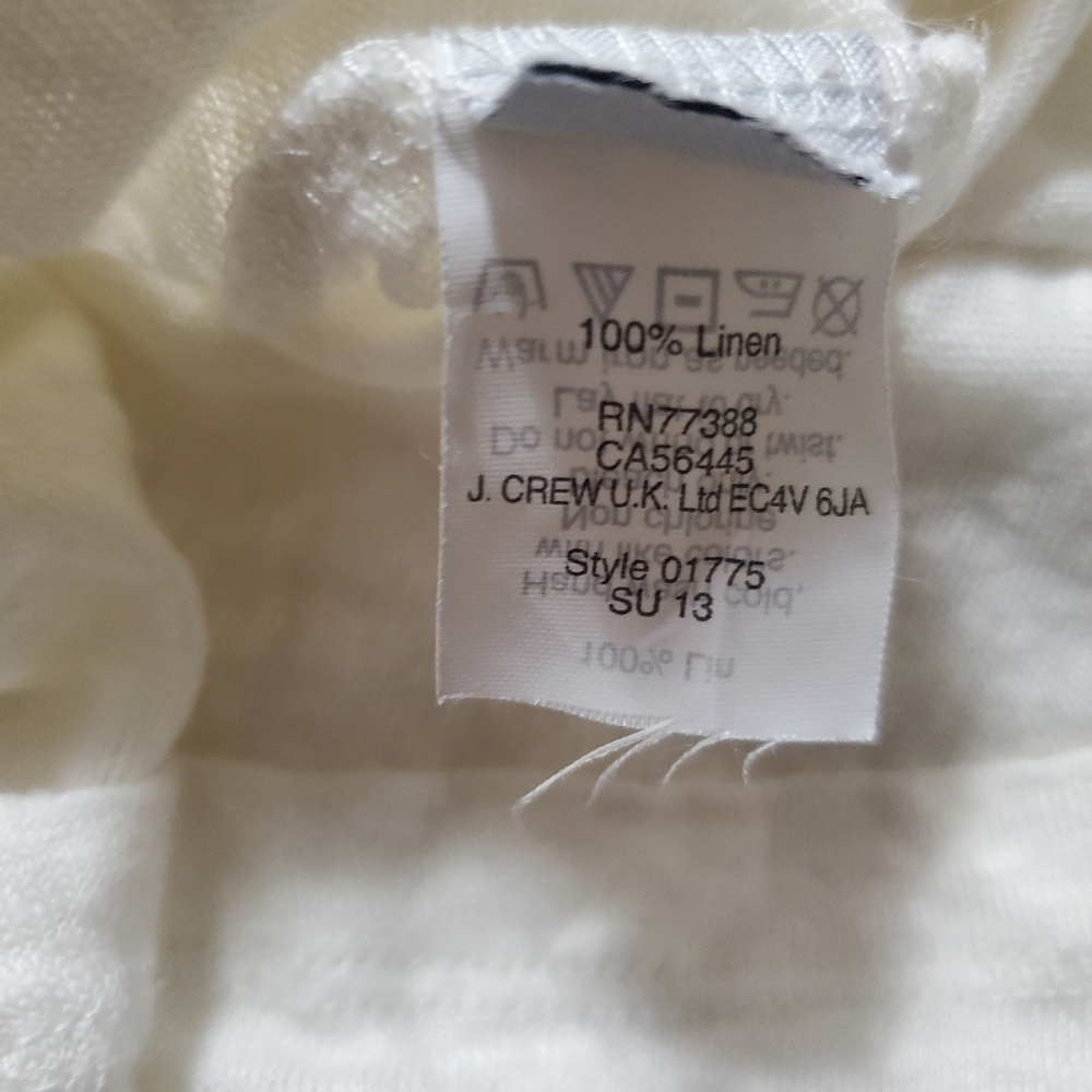 J.CREW - WHITE LINEN TOP - Picture 6 of 6